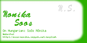 monika soos business card