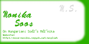 monika soos business card